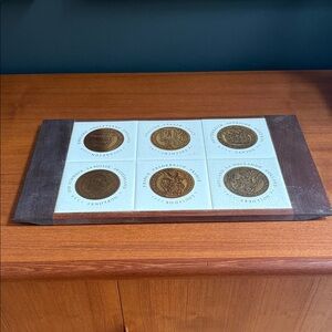 Decorative vintage teak ceramic tray serving holidays Display Tray